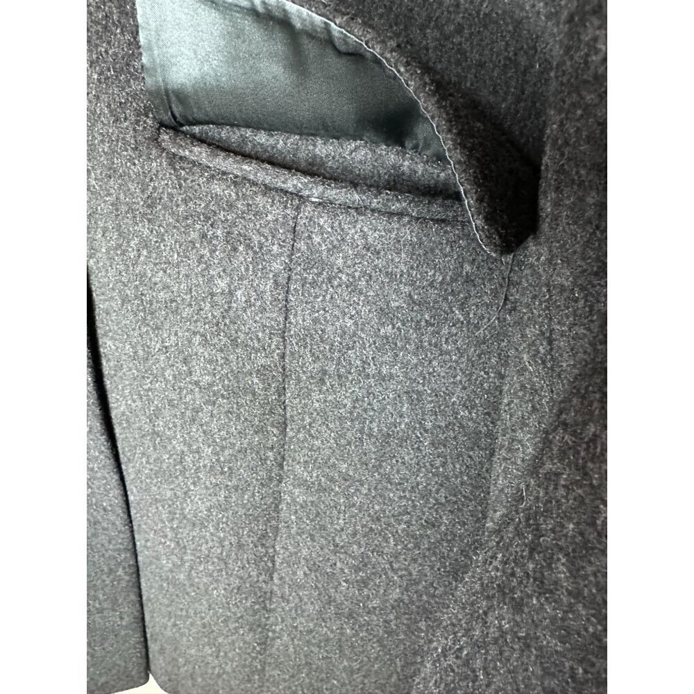 J.Crew‎ Coat Womens Size 10 Gray Tall Long Wool Cashmere Blend Lined - Picture 5 of 11